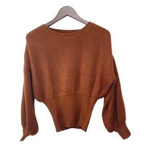 Fashion Nova Marsala Talk Is Cheap Sweater XS